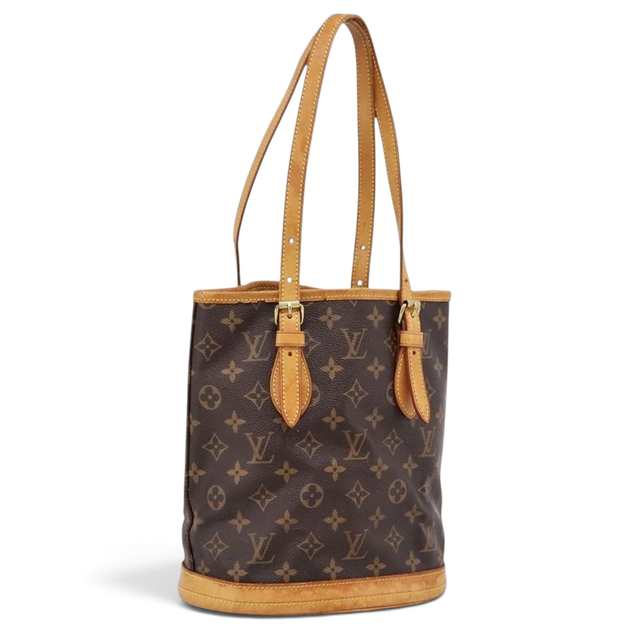 Bucket leather handbag