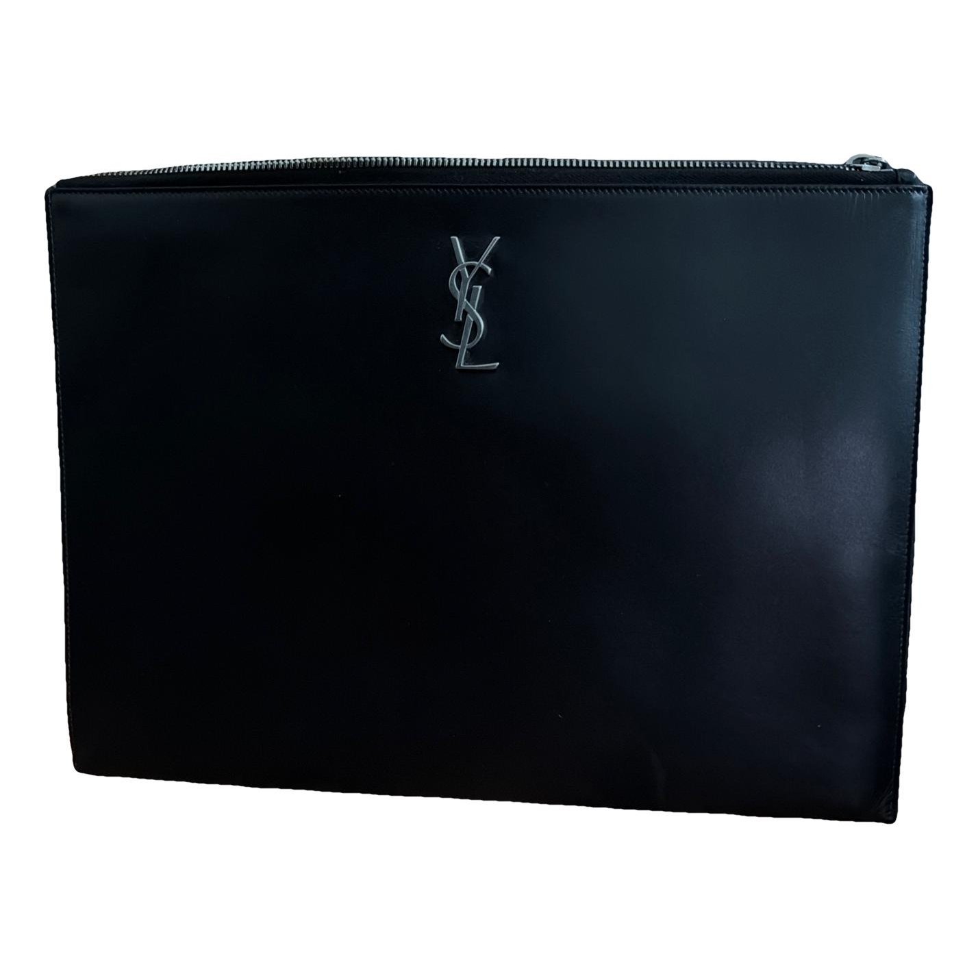 Leather clutch bag