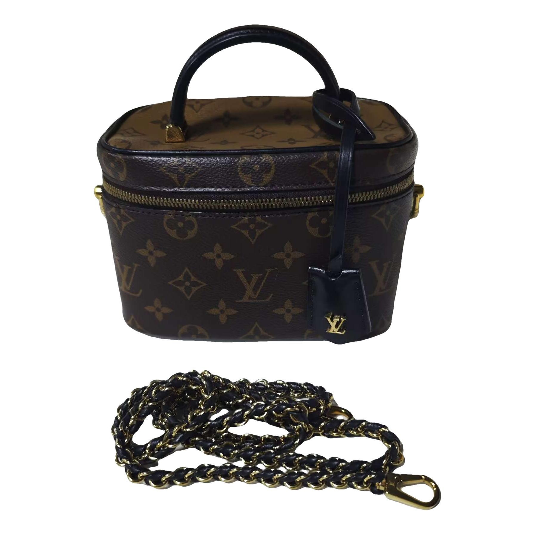 Vanity leather handbag