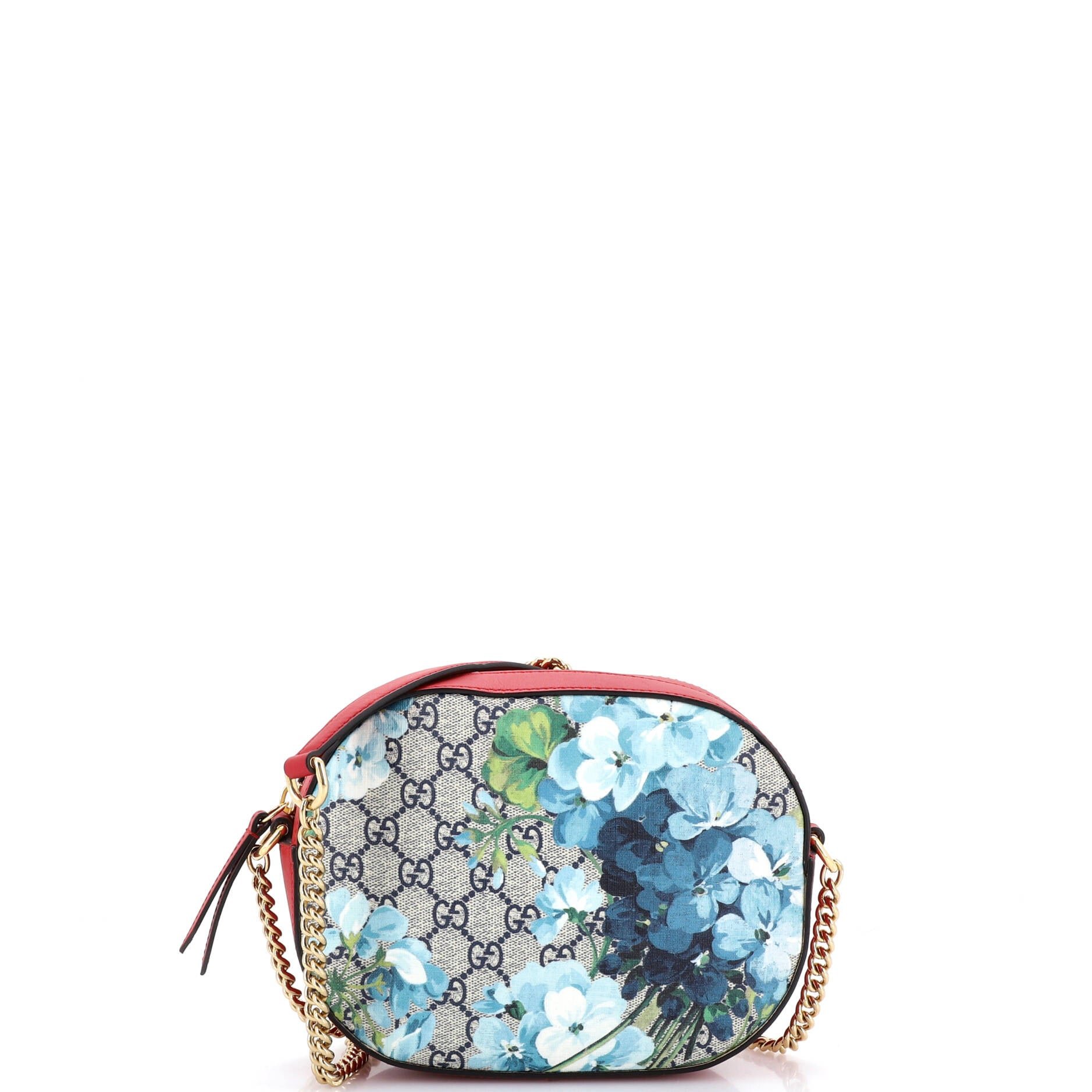 Chain Crossbody Bag Blooms Print GG Coated Canvas Mini