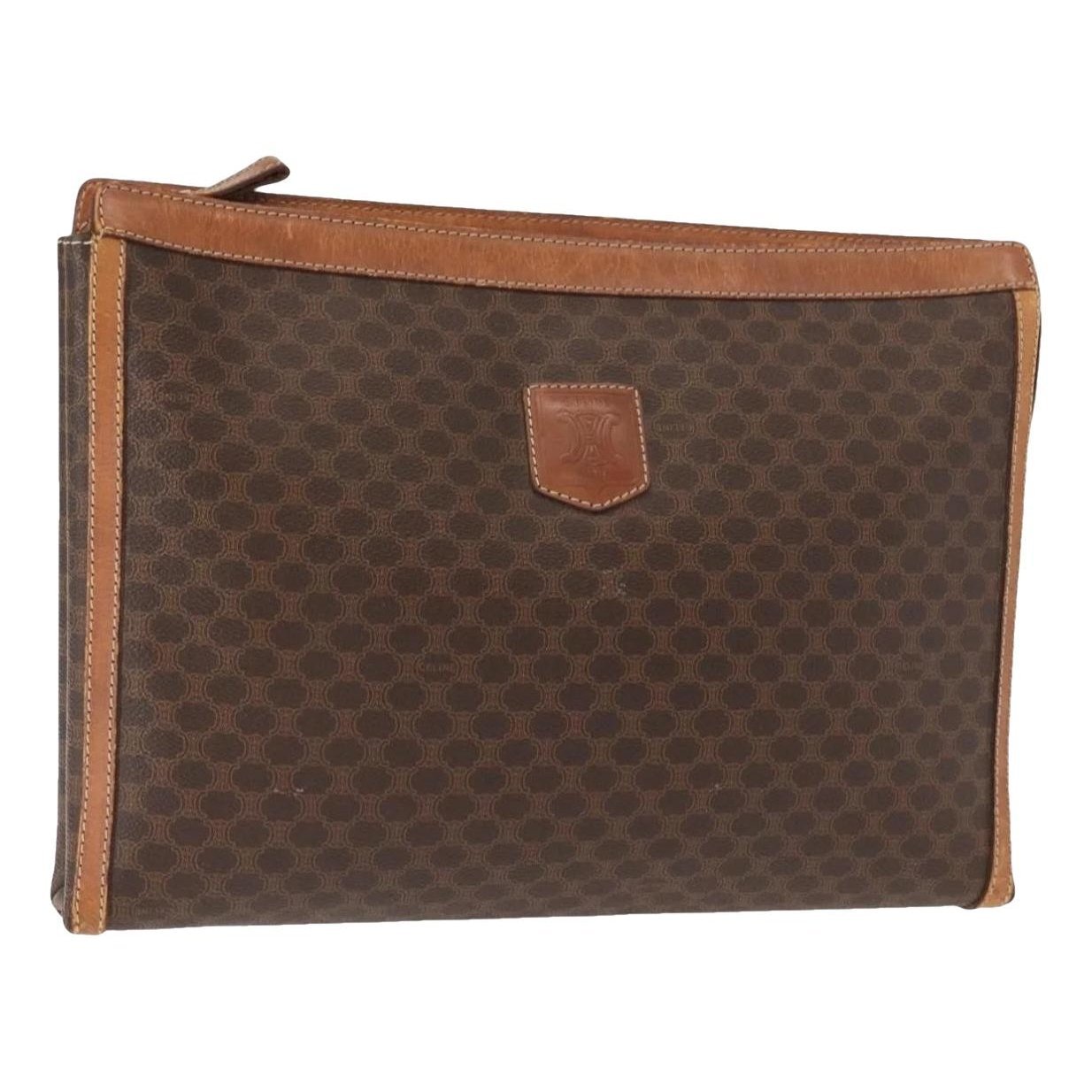 Leather clutch bag