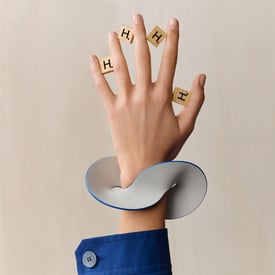 Bicolor calfskin bracelet