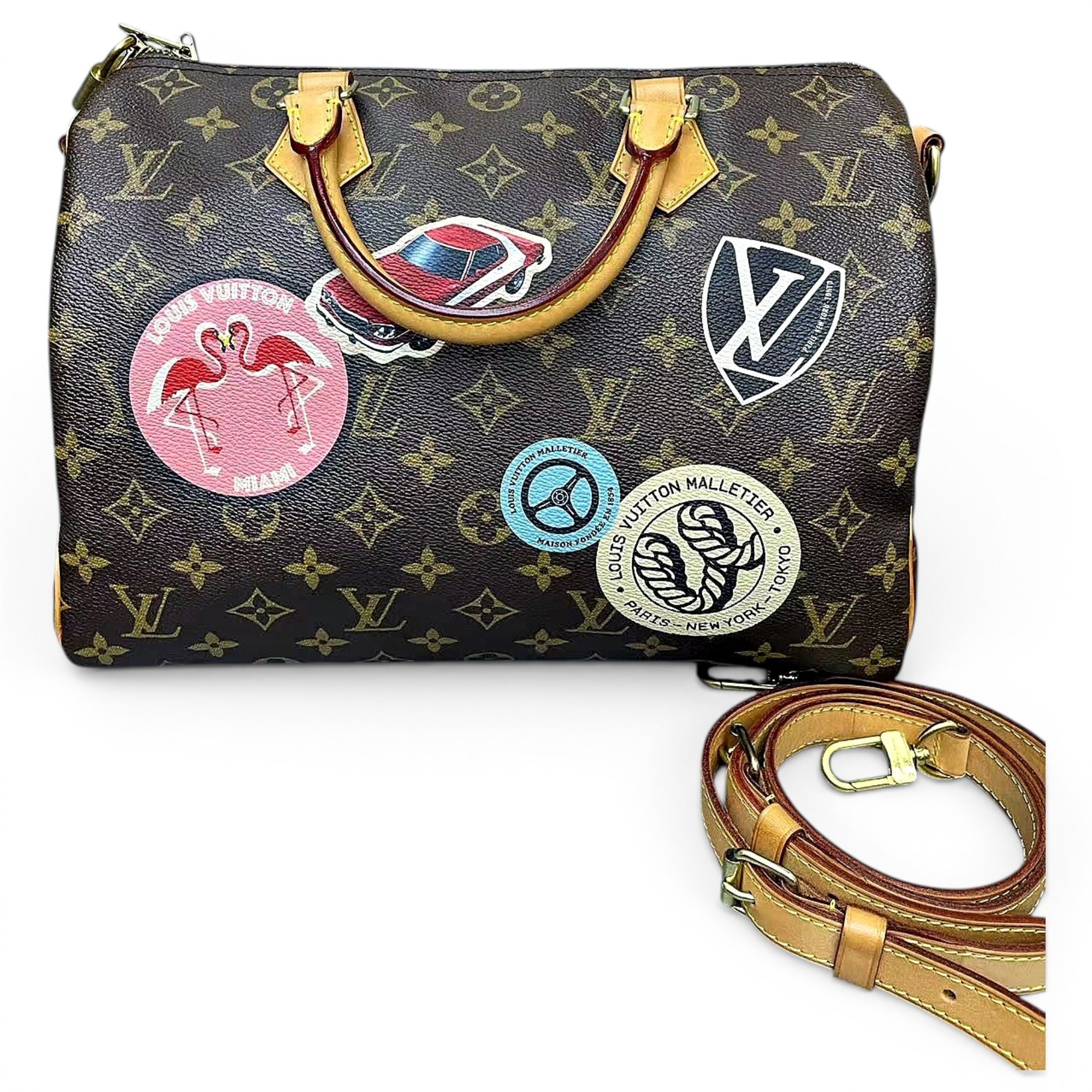 Speedy leather handbag