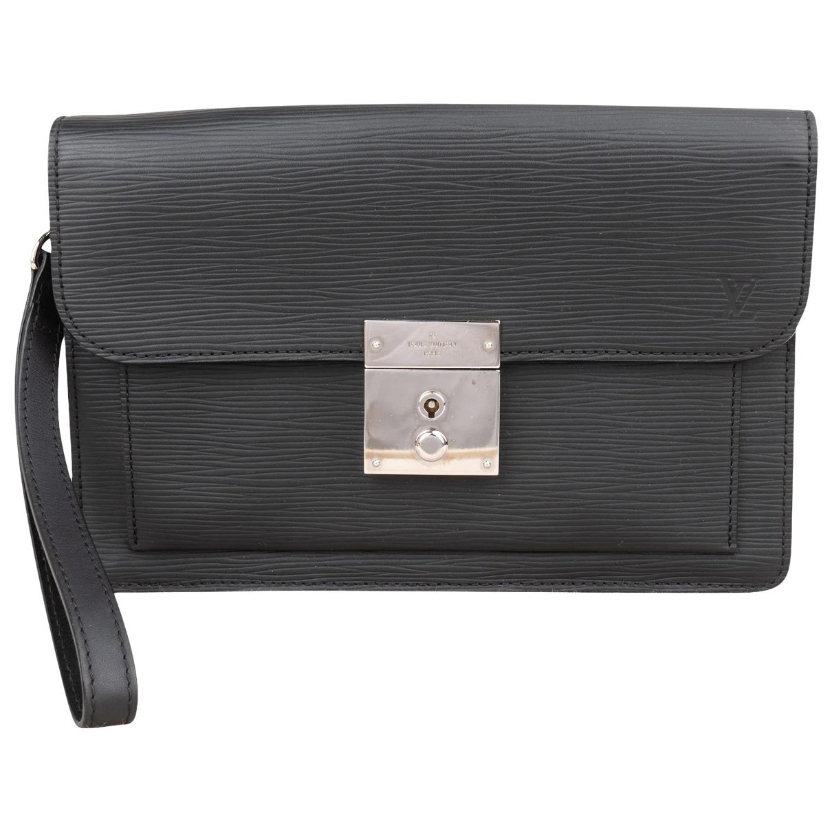 Leather clutch bag
