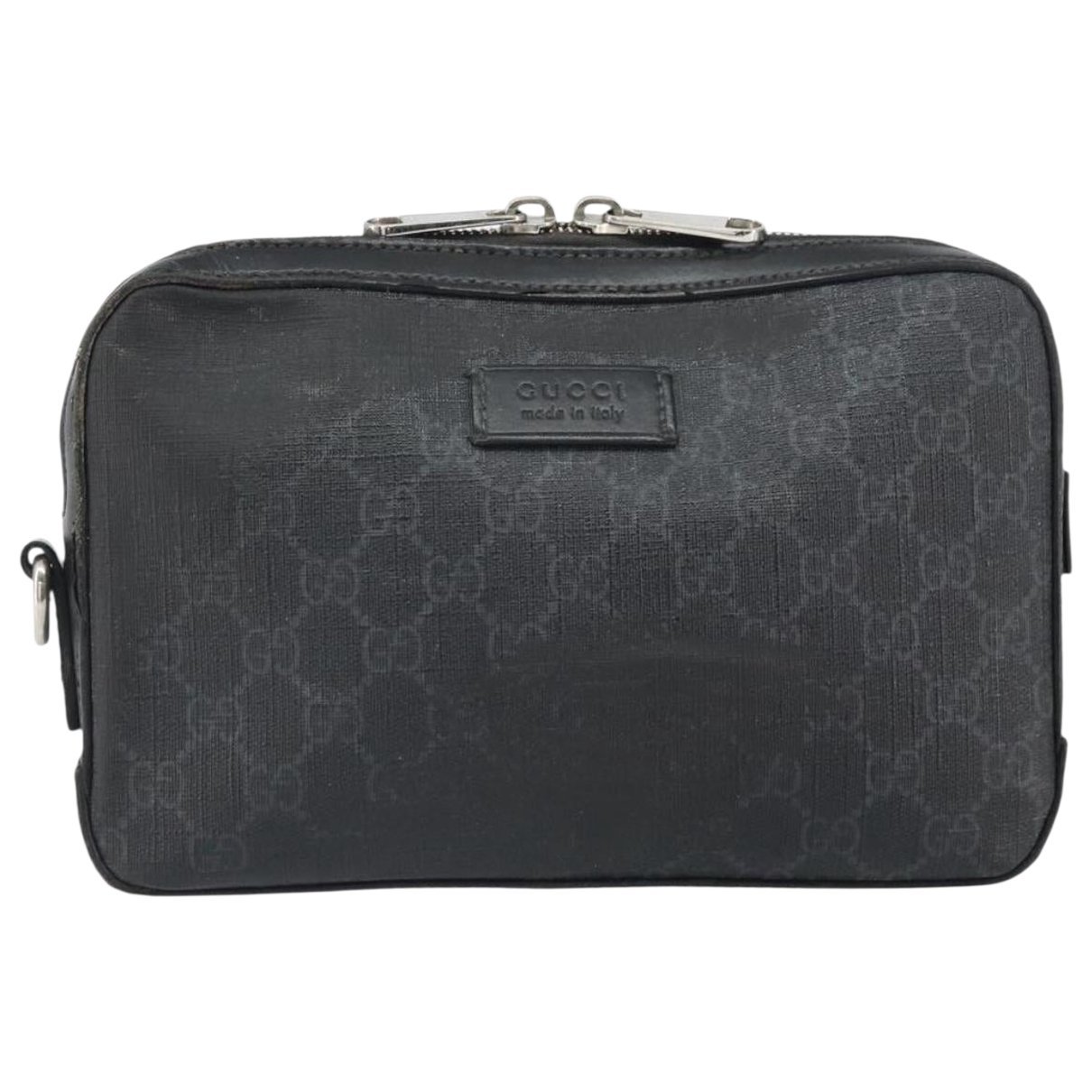 Leather clutch bag