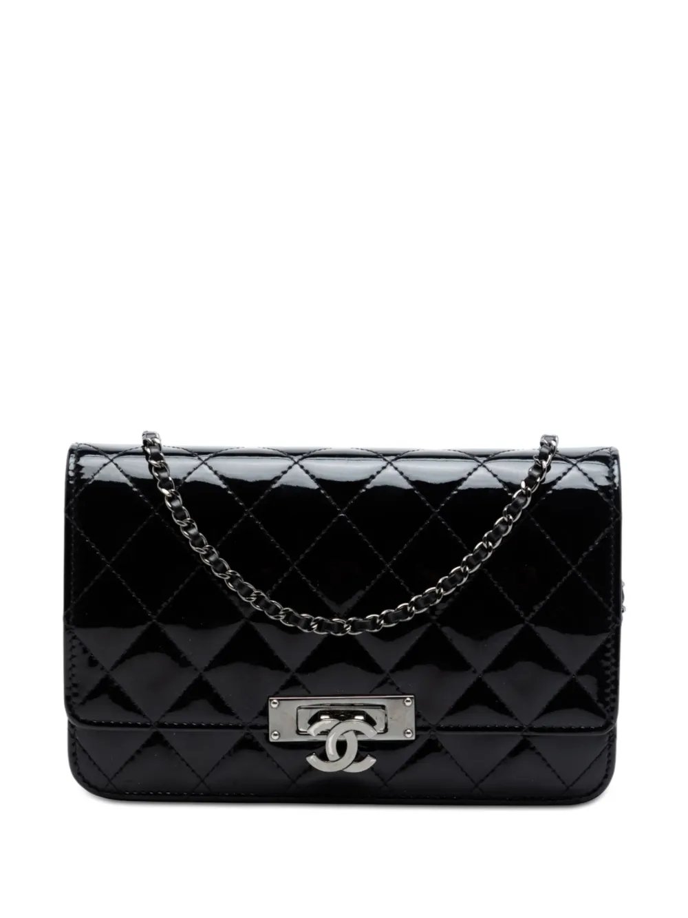 2016-2017 Quilted Patent Golden Class Wallet on Chain crossbody bag