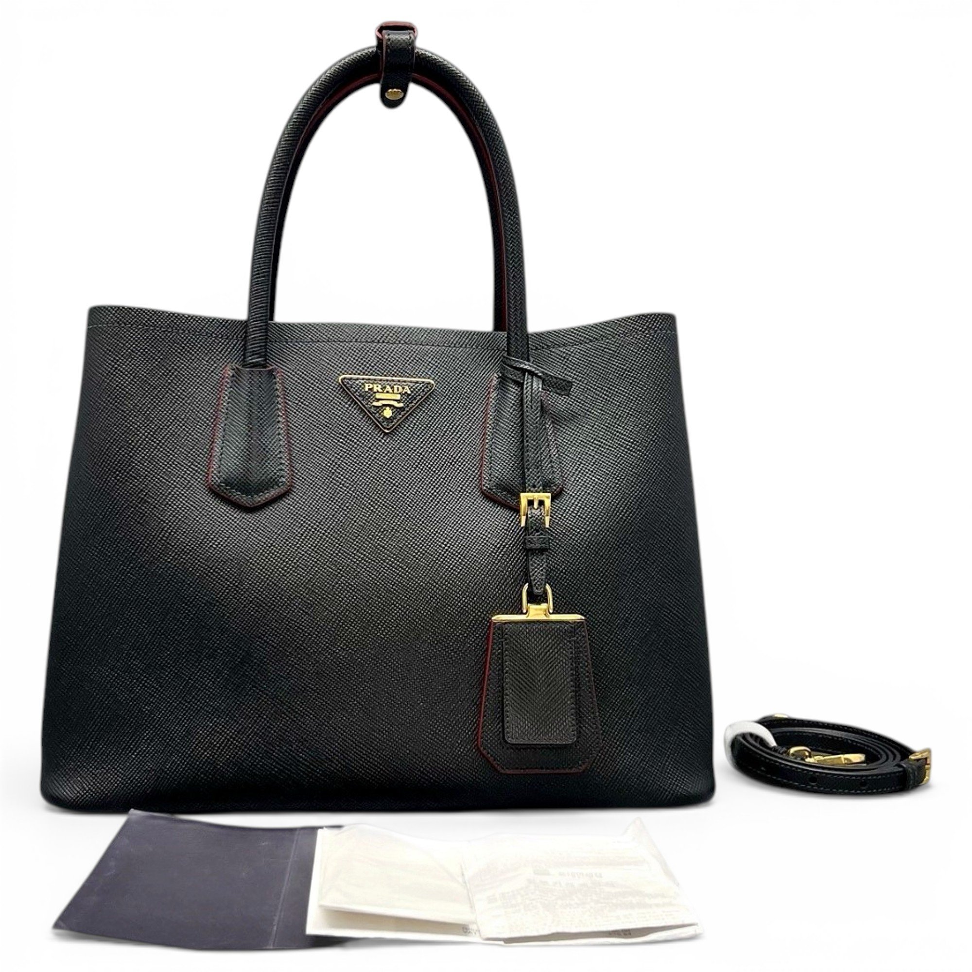 Double leather tote