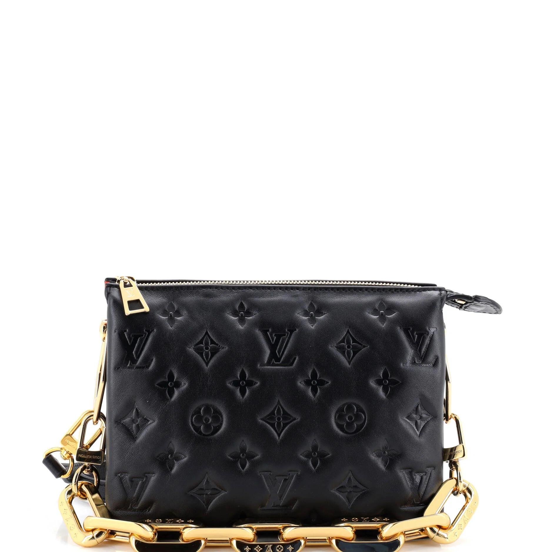 Coussin leather crossbody bag