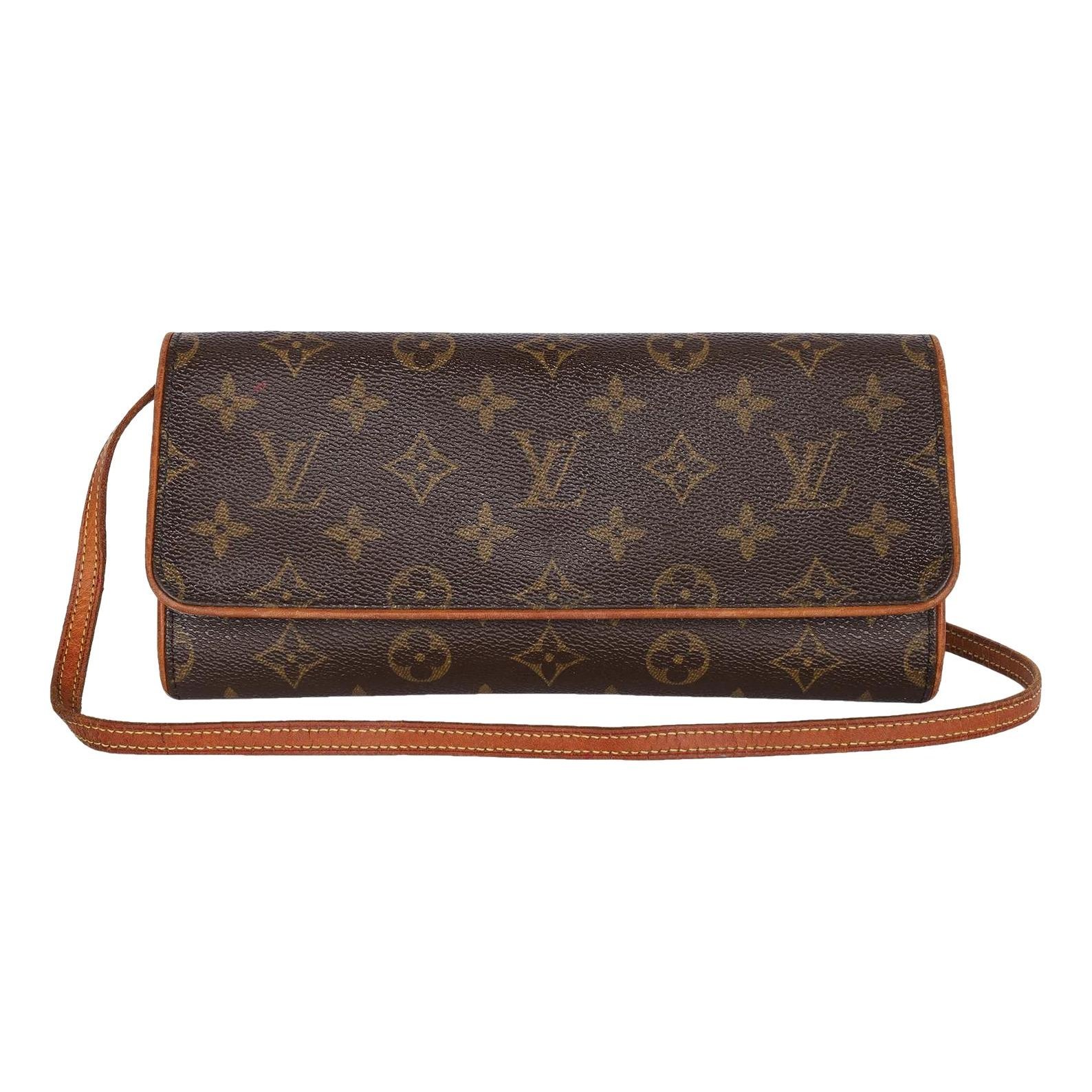 Twin leather crossbody bag