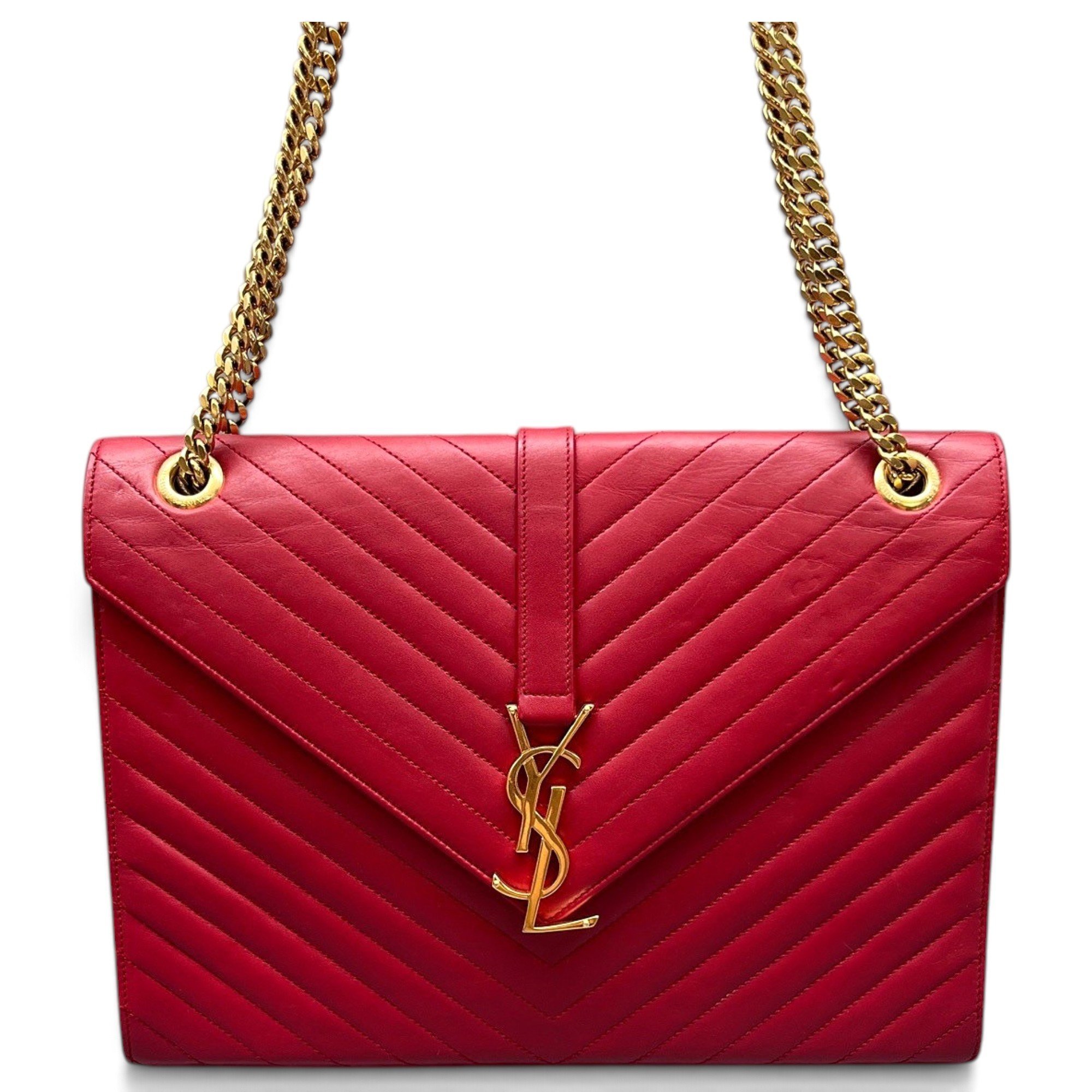 Envelope leather handbag