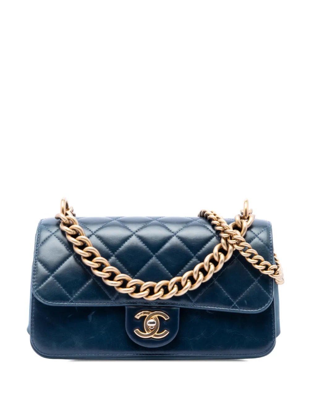 2018-2019 Small Quilted Calfskin Straight Lined Flap satchel