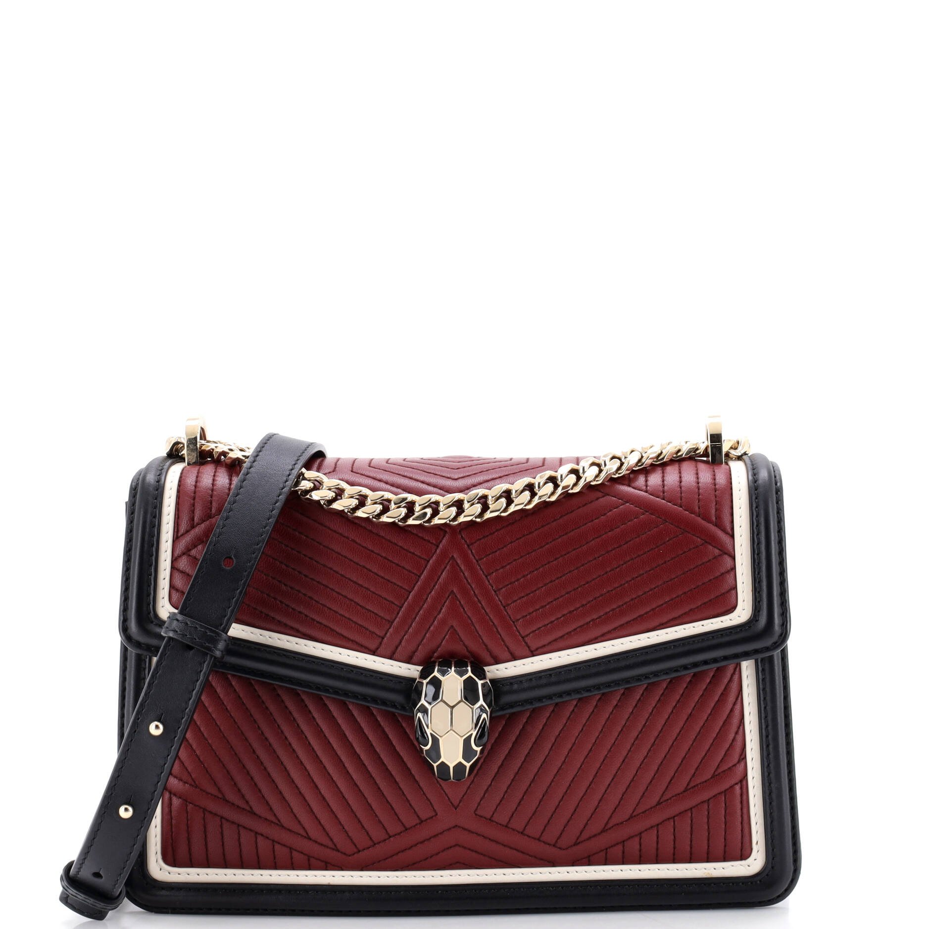 Serpenti Forever Shoulder Bag Quilted Leather Small