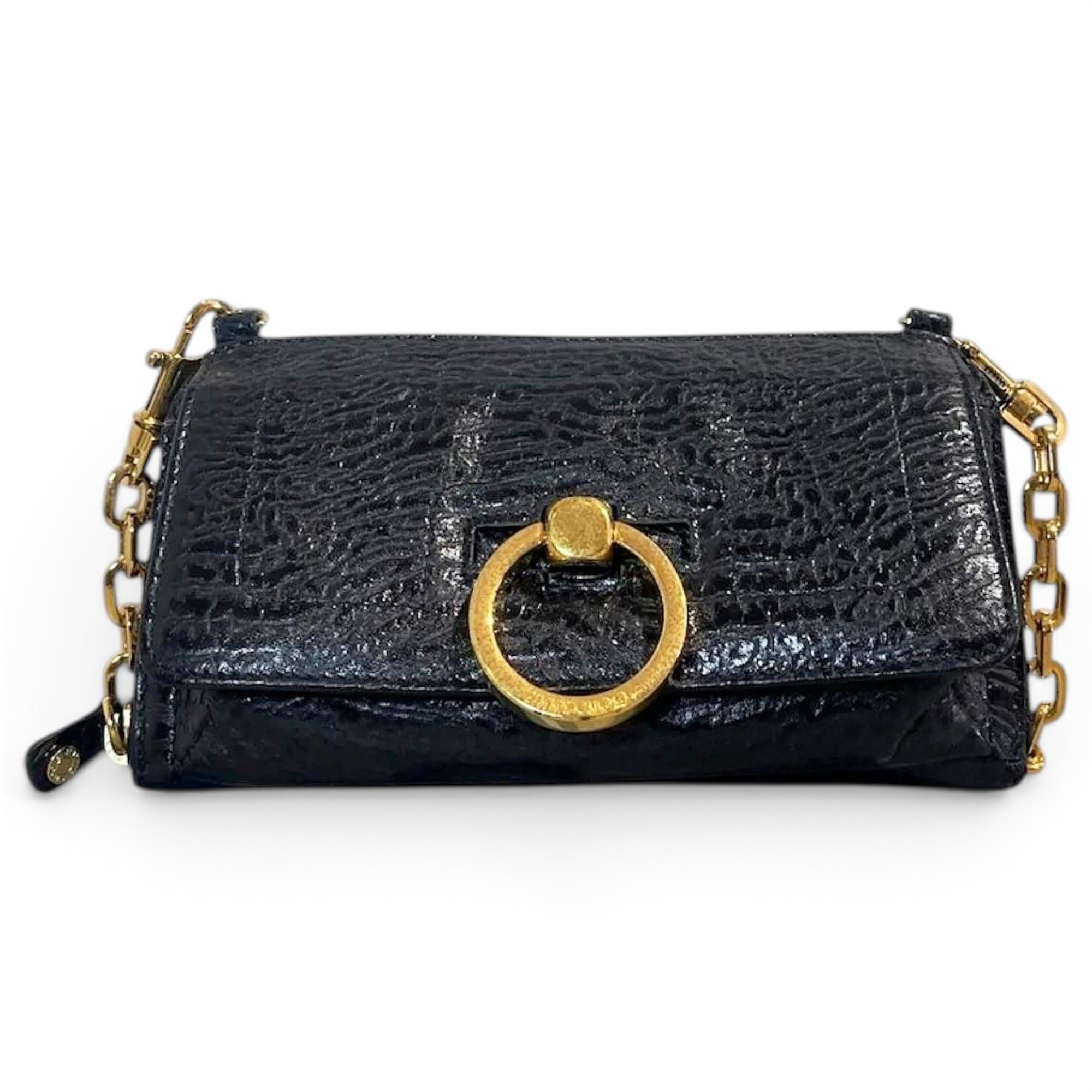Leather clutch bag
