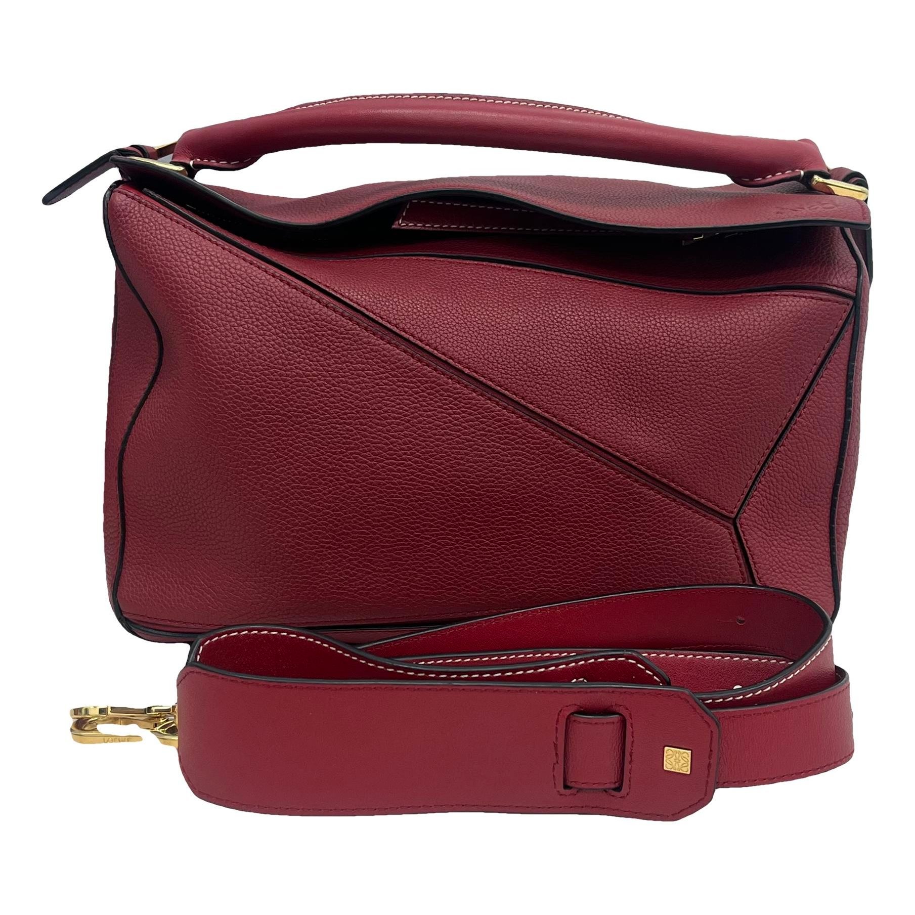 Puzzle leather handbag