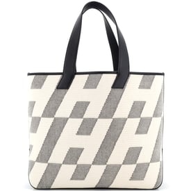 Hermes Cabas H en Biais Tote Canvas with Leather 40