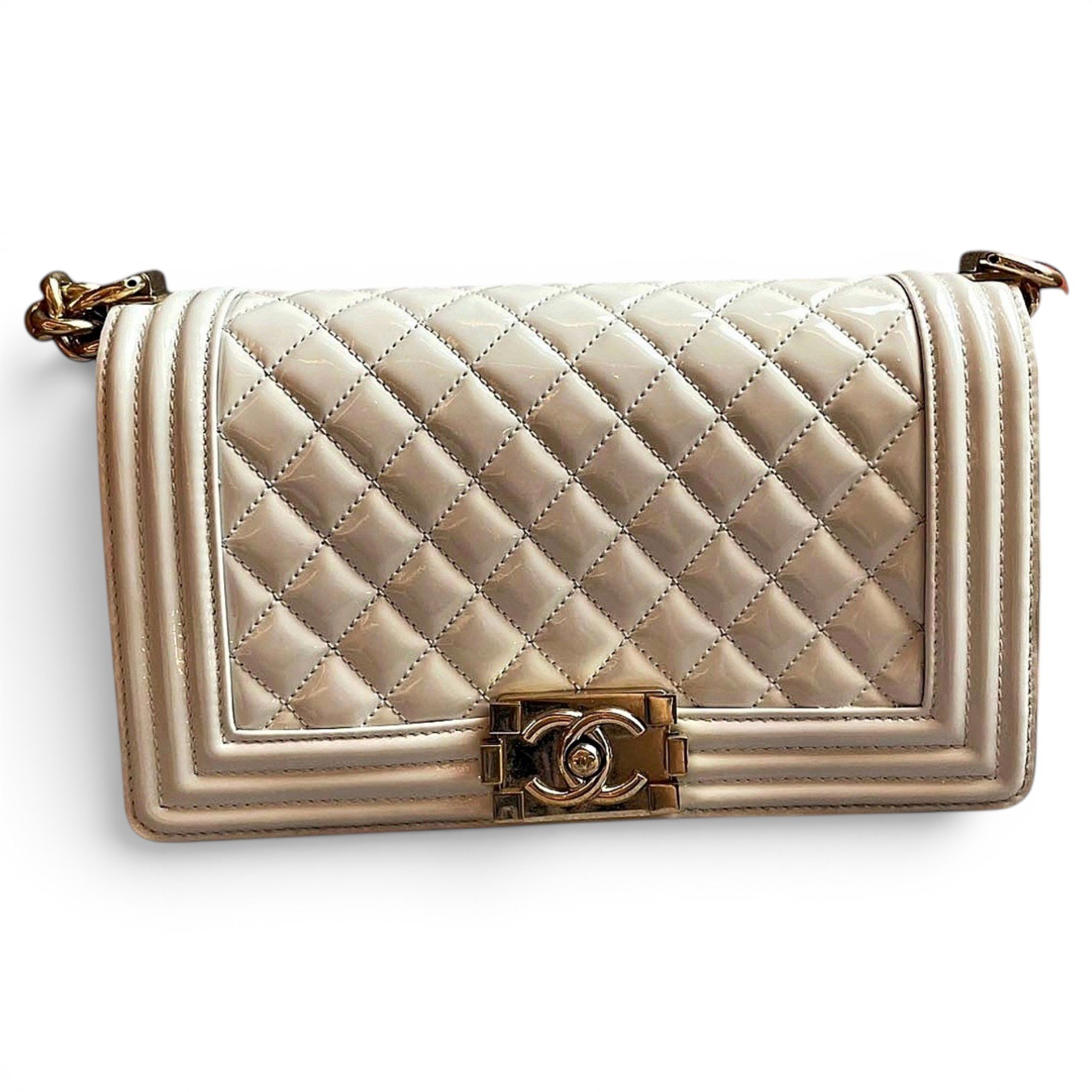 Boy patent leather crossbody bag