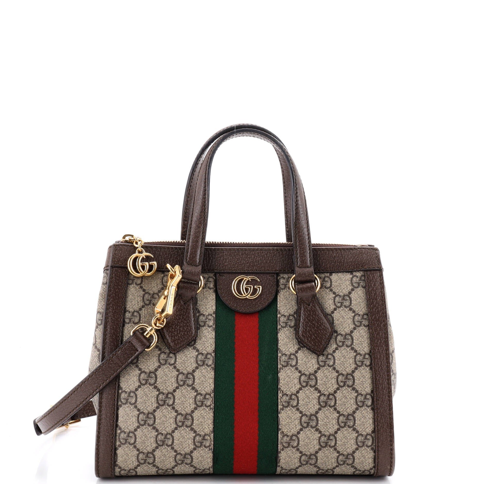 Ophidia Top Handle Tote GG Coated Canvas Small