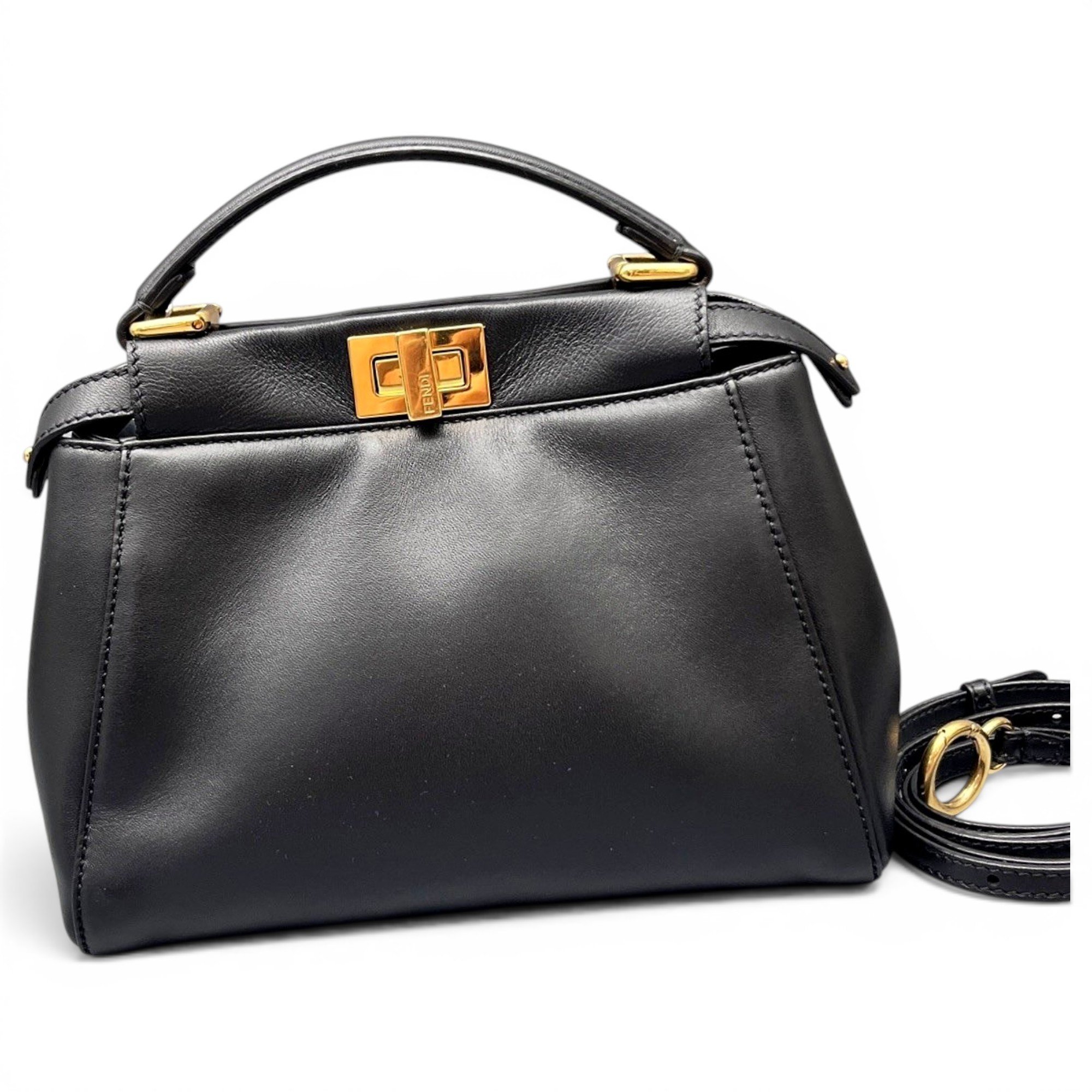 Peekaboo leather handbag
