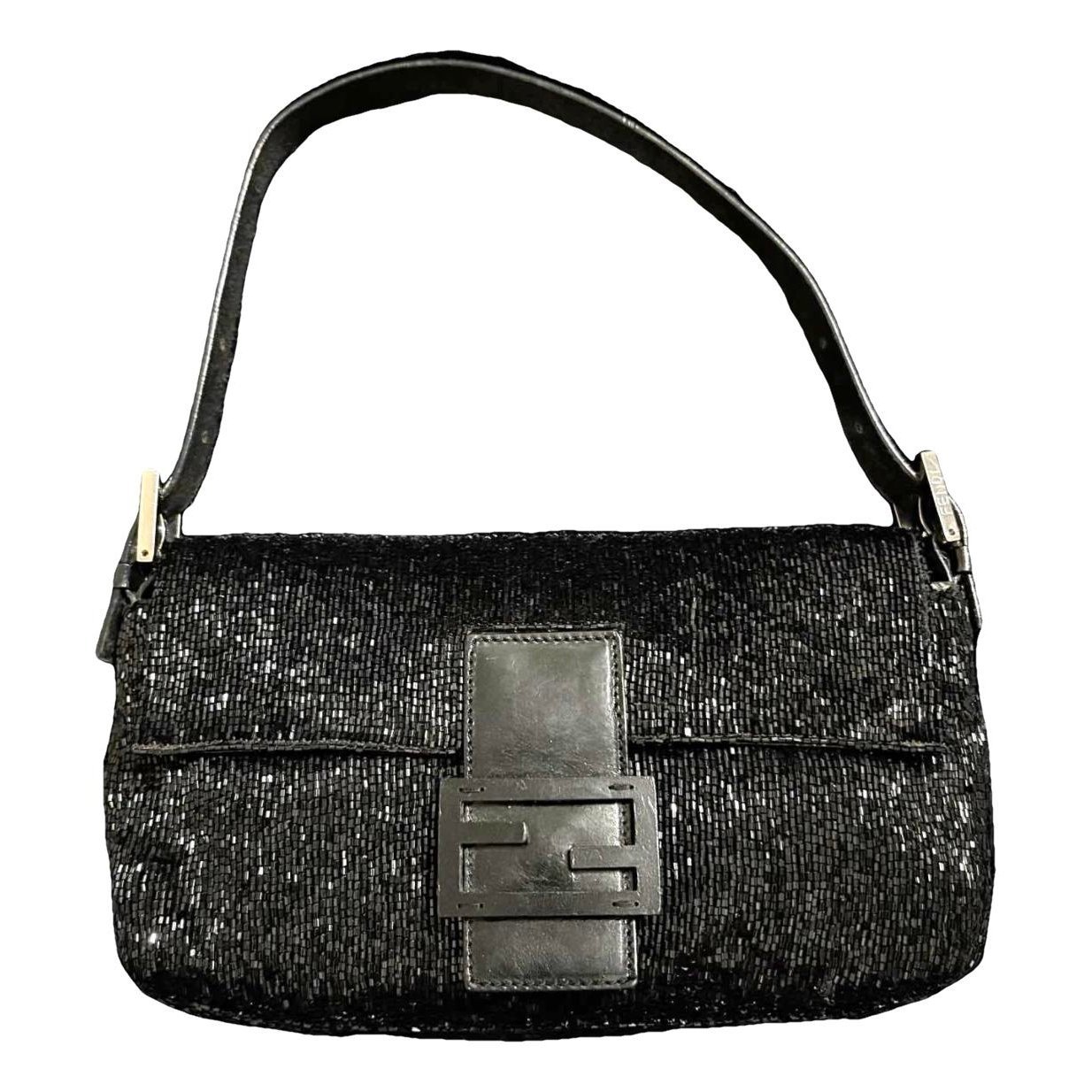Baguette silk handbag