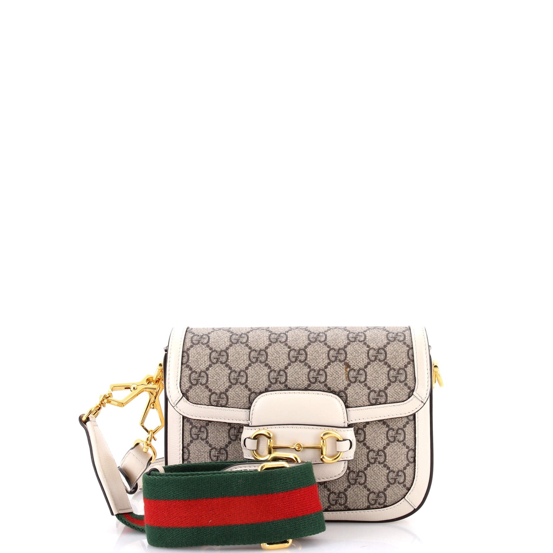 Horsebit 1955 Shoulder Bag GG Coated Canvas with Leather Mini