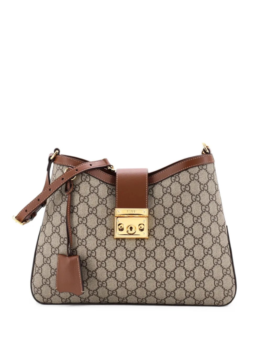 Padlock Chain GG Coated Canvas with Leather Medium shoulder bag
