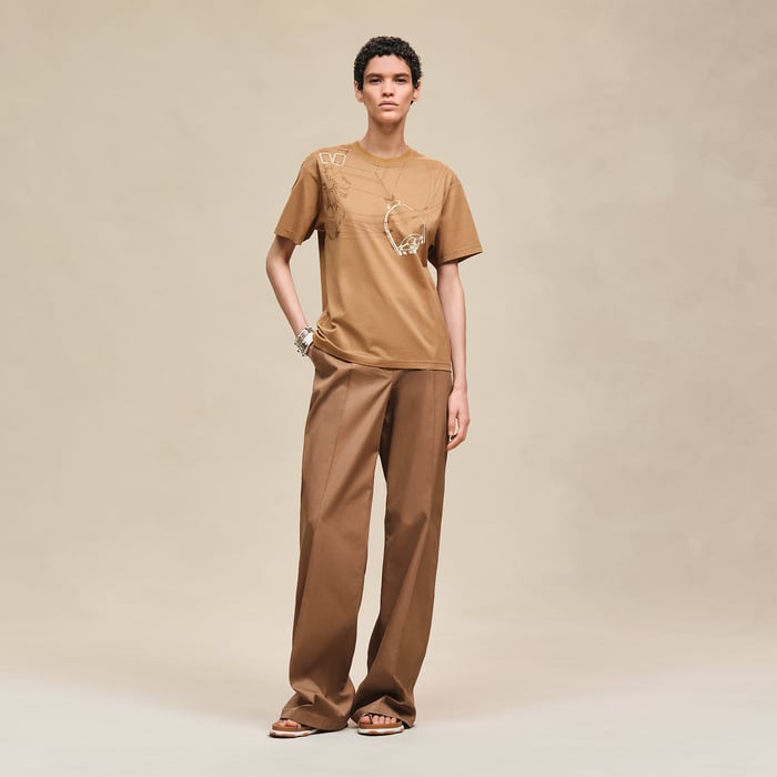 Marron Châtain "Grand Manege" Maxi T-shirt