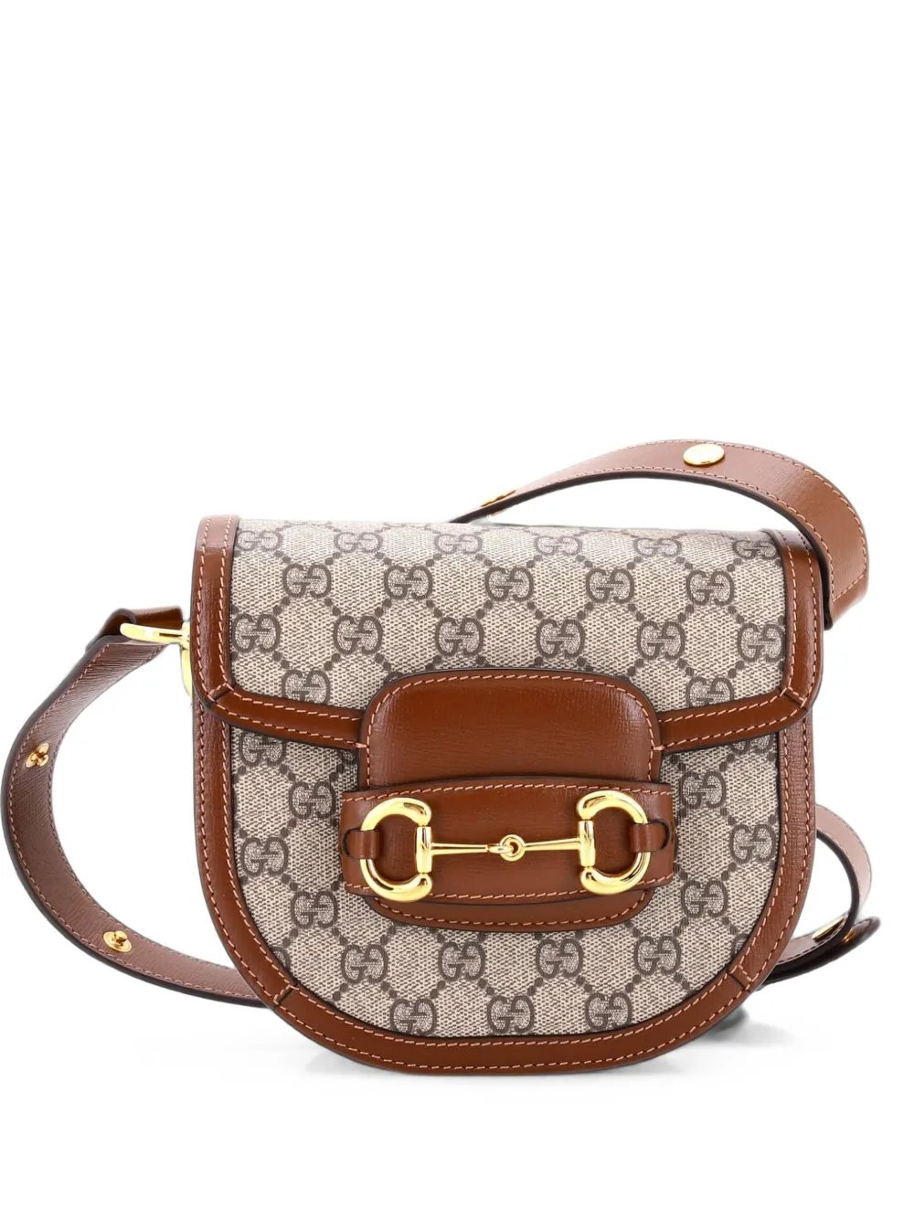 Horsebit 1955 Rounded Shoulder Bag GG Coated Canvas and Leather Mini crossbody bag