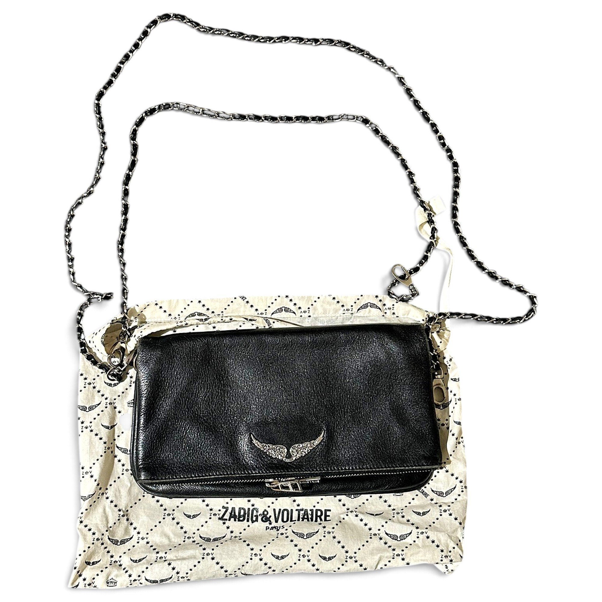 Rock leather clutch bag