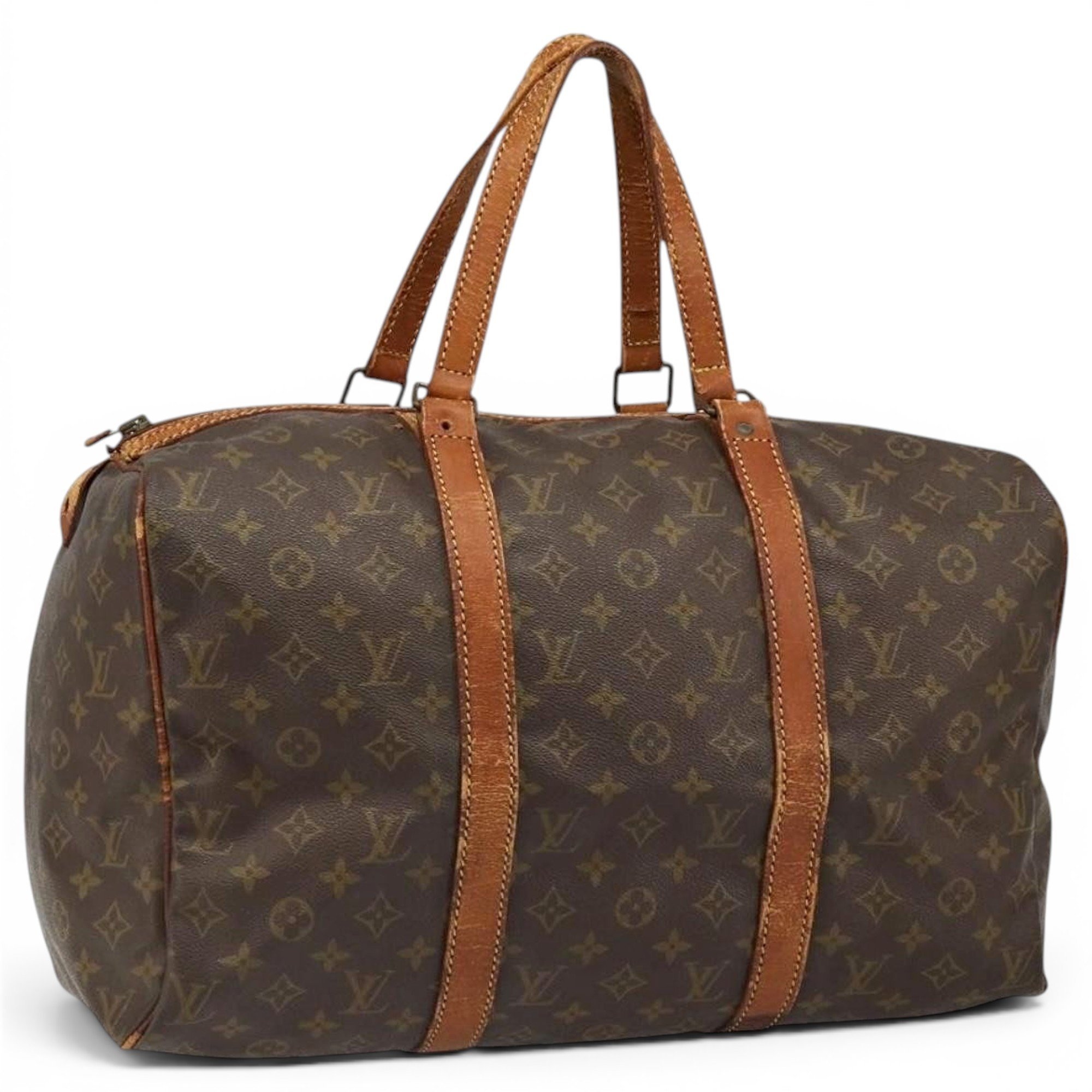 Sac souple leather travel bag