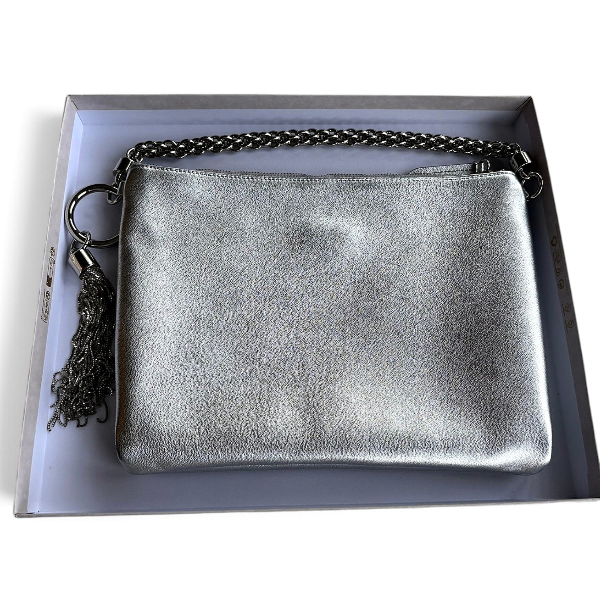 Leather clutch bag
