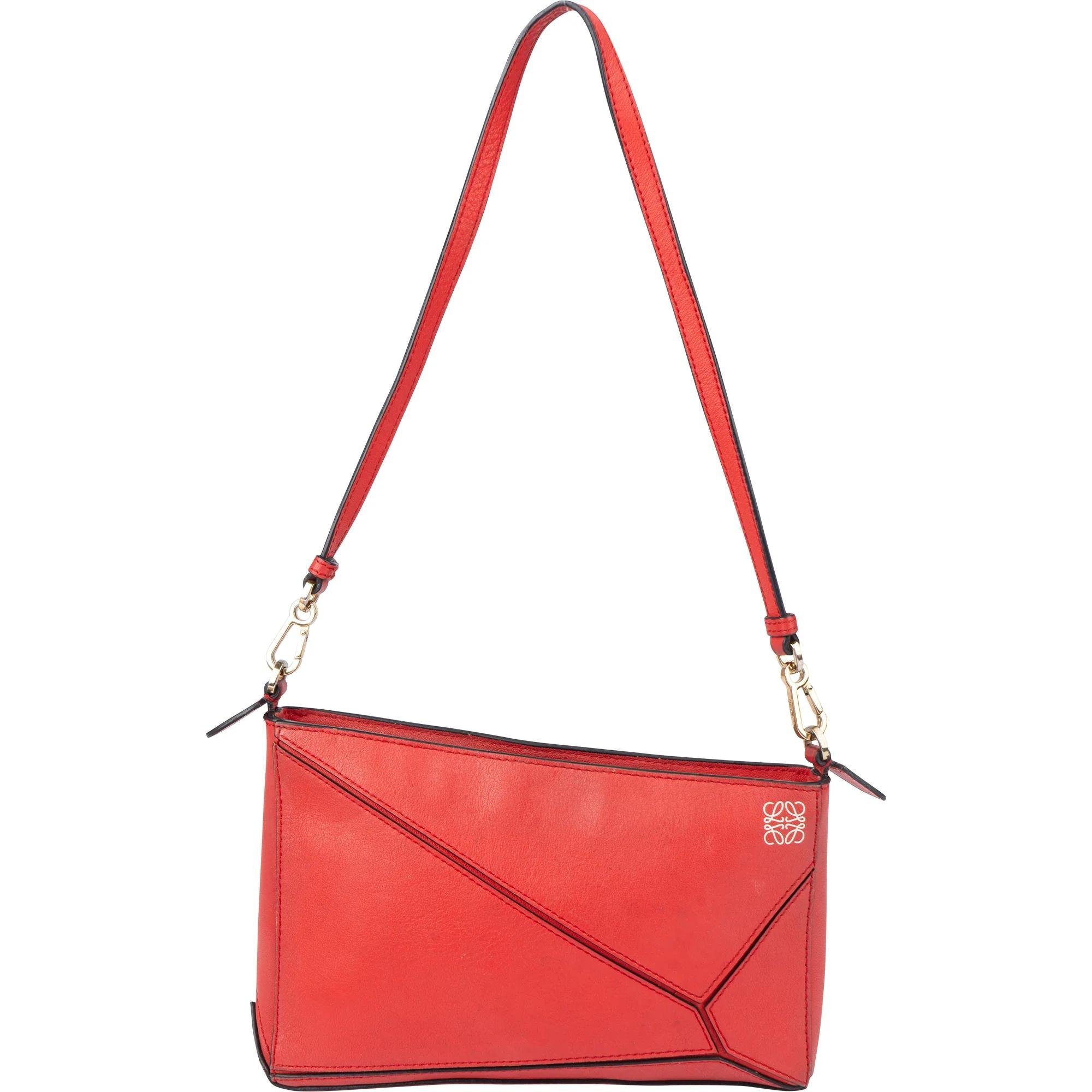 Puzzle leather handbag
