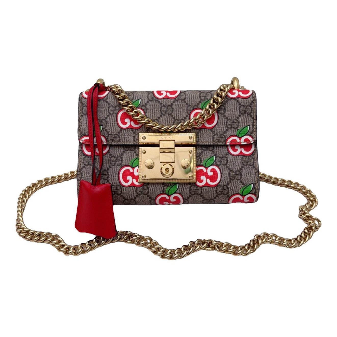 Padlock leather handbag