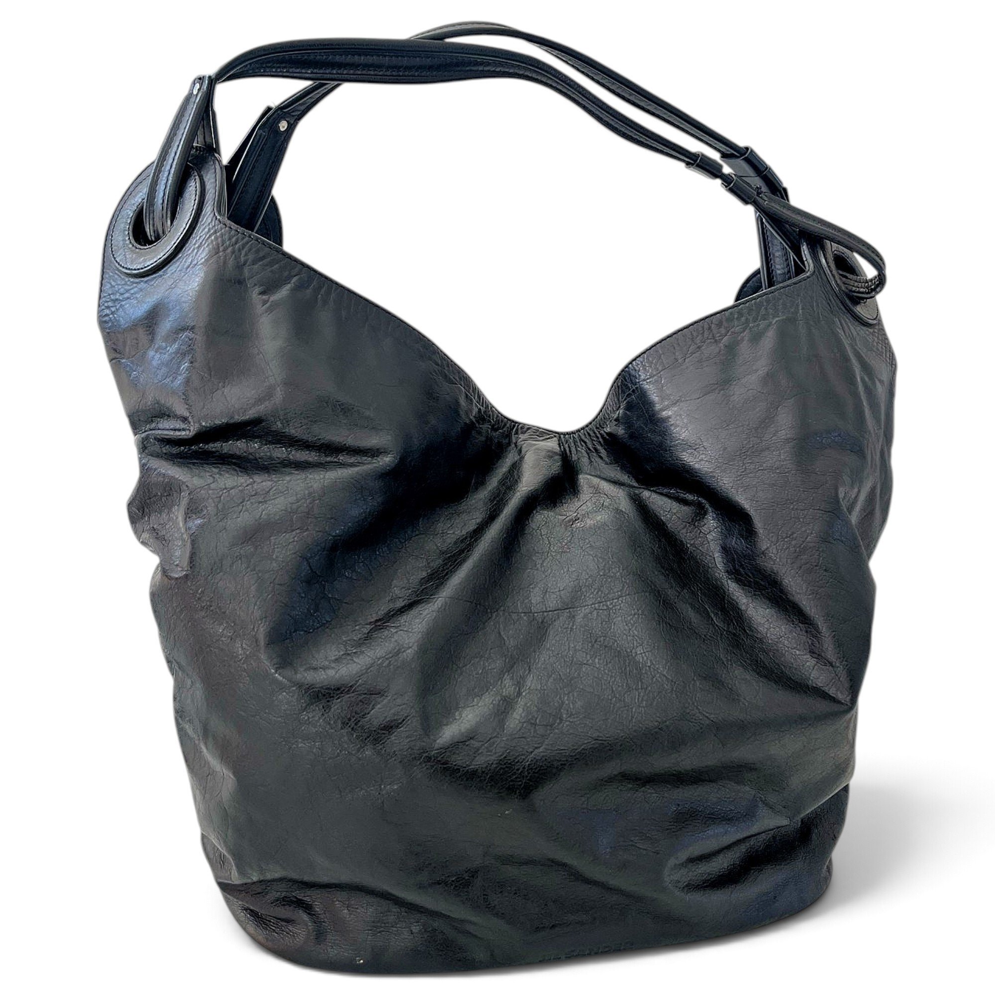 Shopper leather handbag