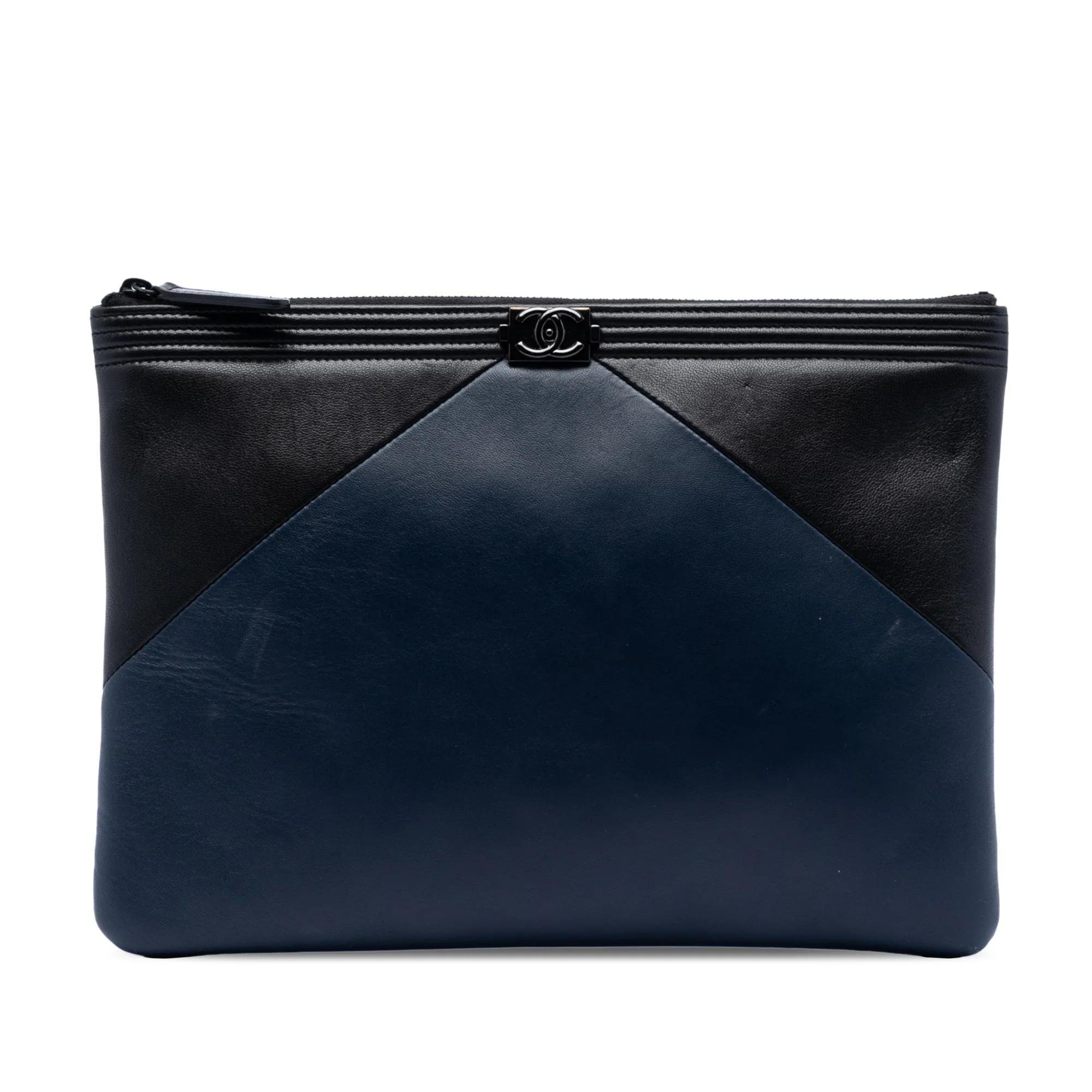 Boy leather clutch bag