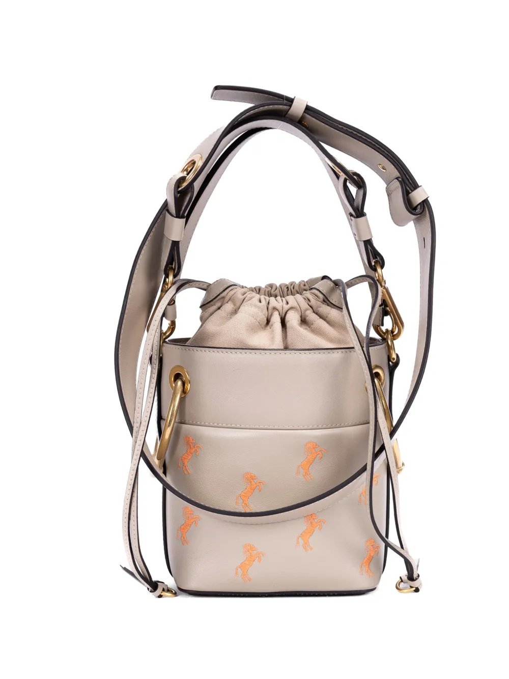Roy horse-print bucket bag