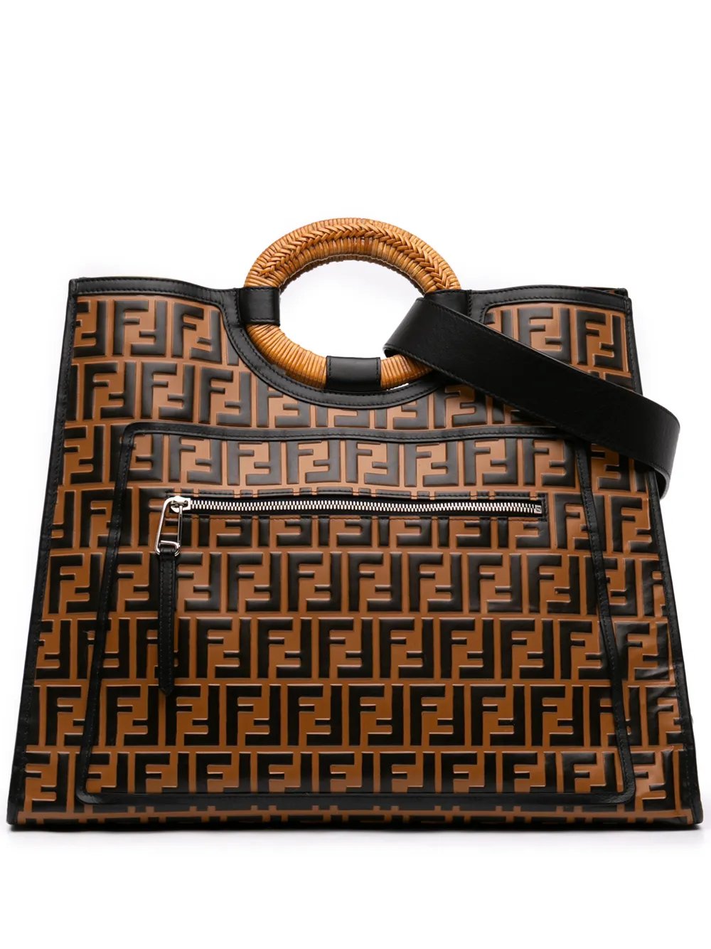 2010-2026 Large Zucca Embossed Leather Runaway Shopper satchel