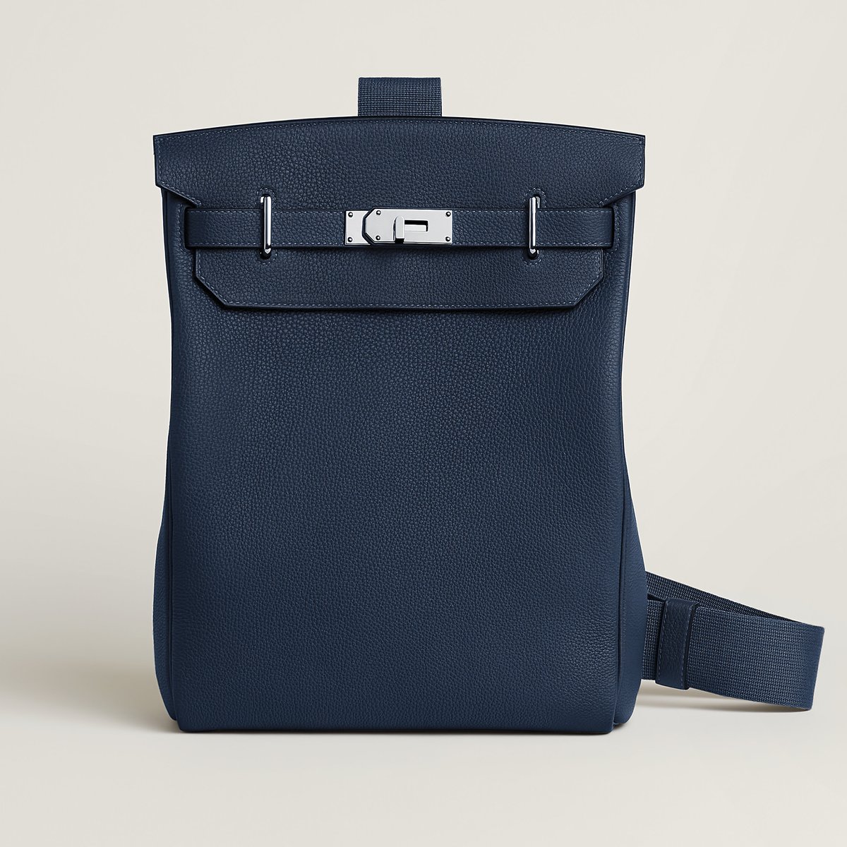 Hermès HAC à Dos in Bleu Abysse