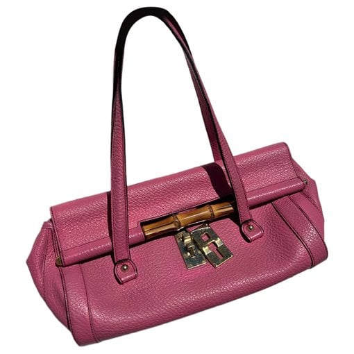 Gucci Vintage Bamboo leather handbag