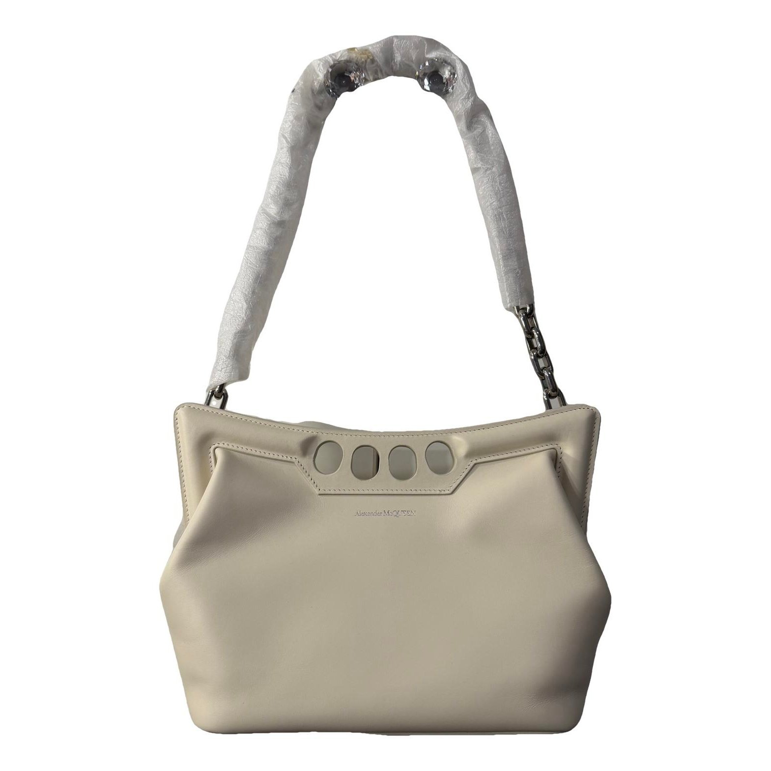 Leather clutch bag