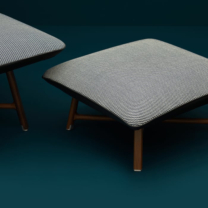Les Necessaires d'Hermès "Carre d'Assise" Low Stool, Medium Model