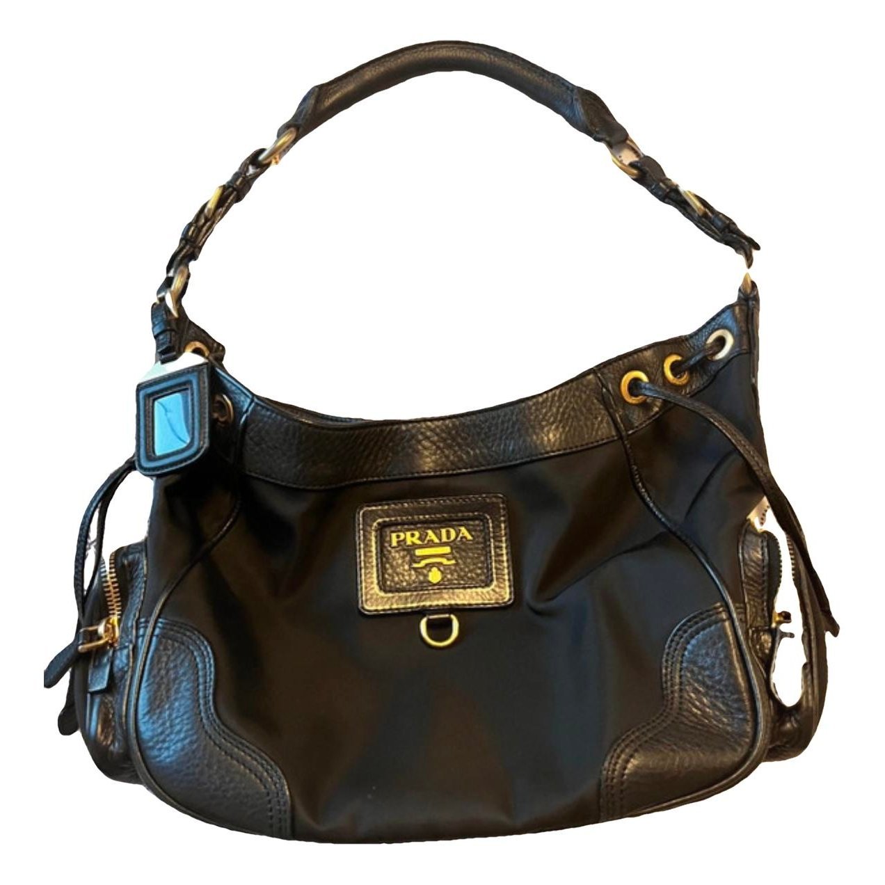 Monochrome leather handbag