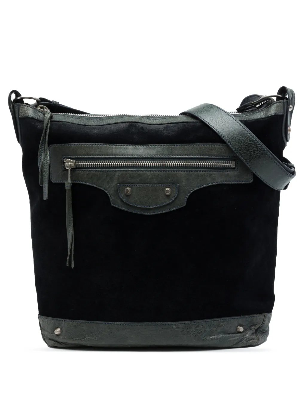 Balenciaga 2005-2026 Bicolor Suede The Mens Day crossbody bag