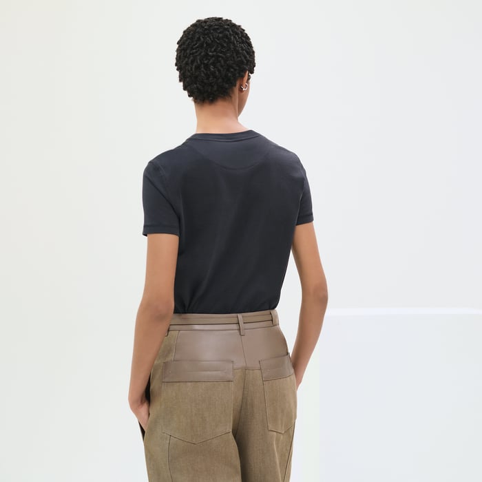Bleu Noir Embroidered Pocket T-shirt