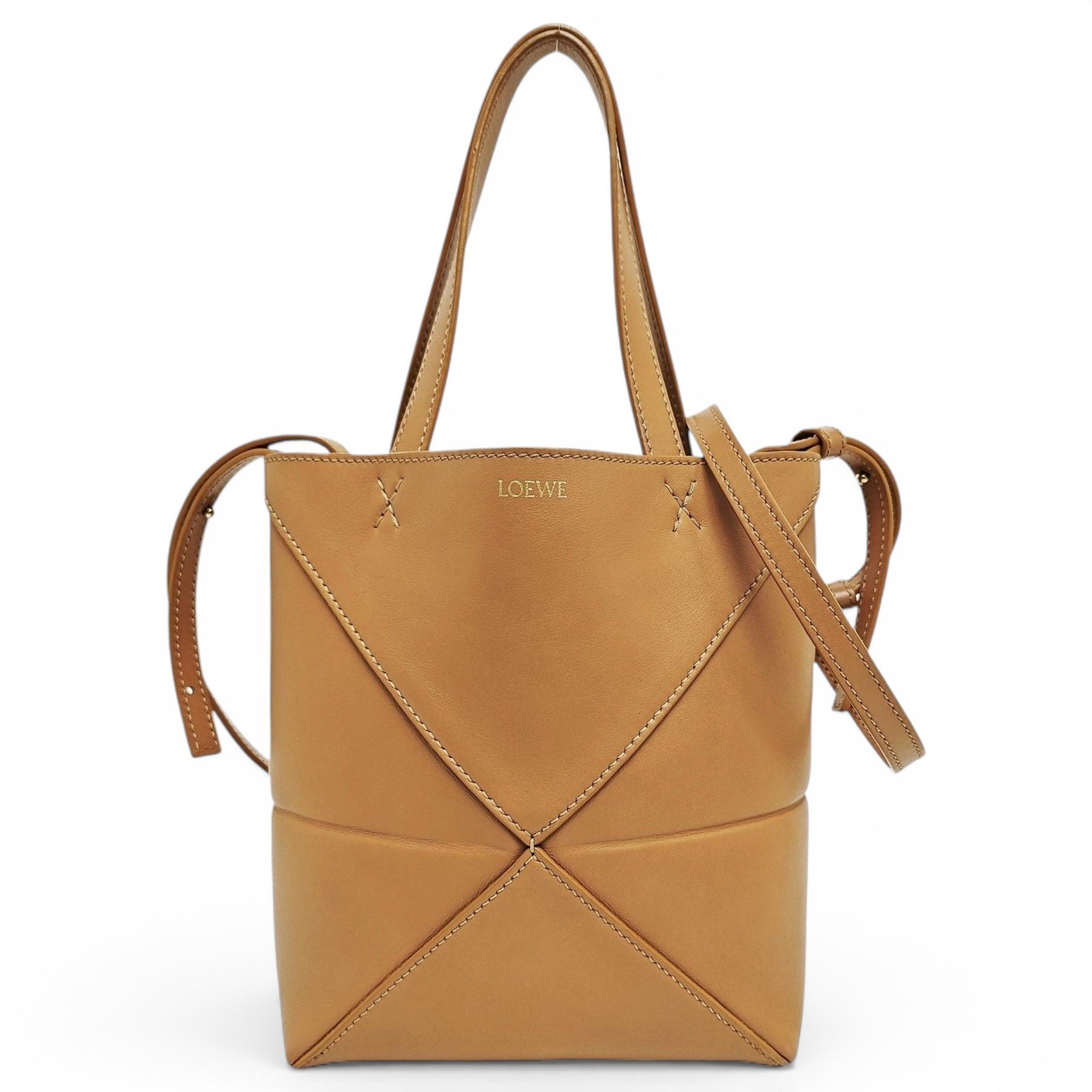 Puzzle Fold leather handbag
