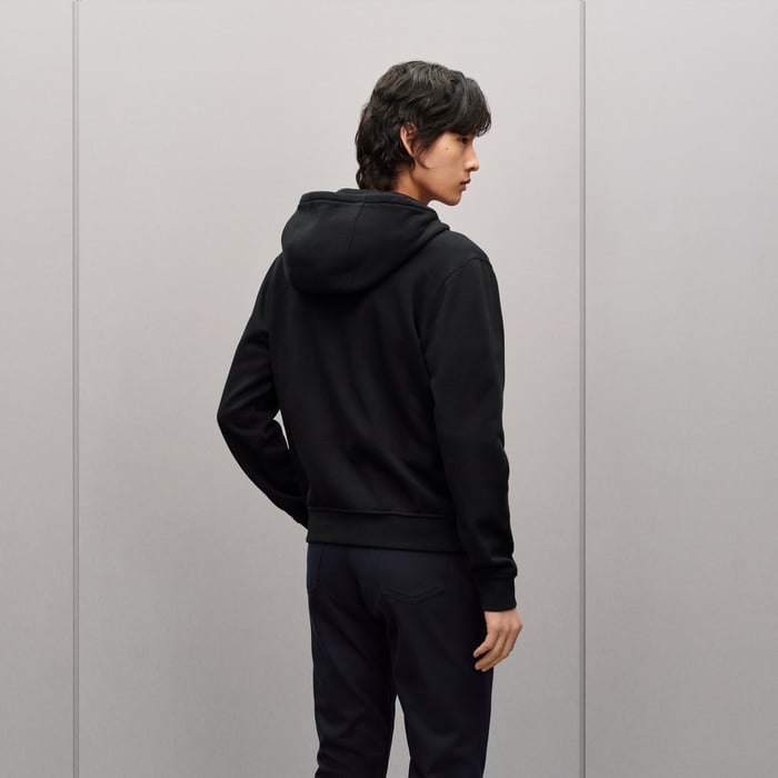 Noir "Eperon d'Or En Perspective" Zipped Hooded Sweater