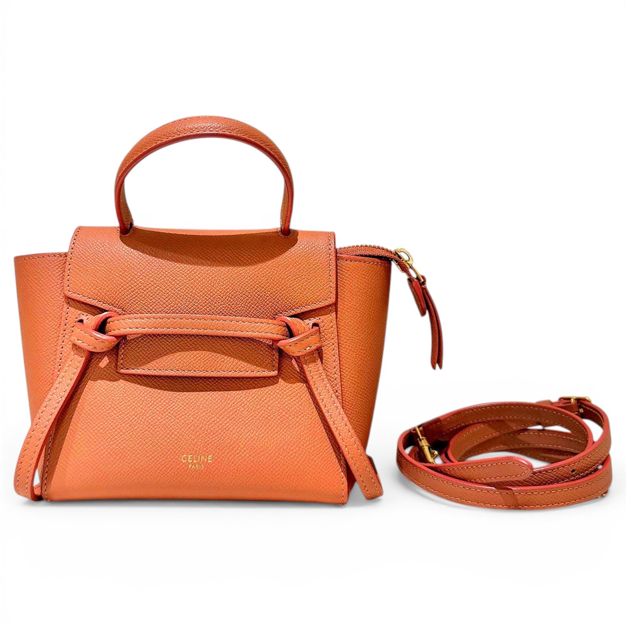 Belt leather handbag