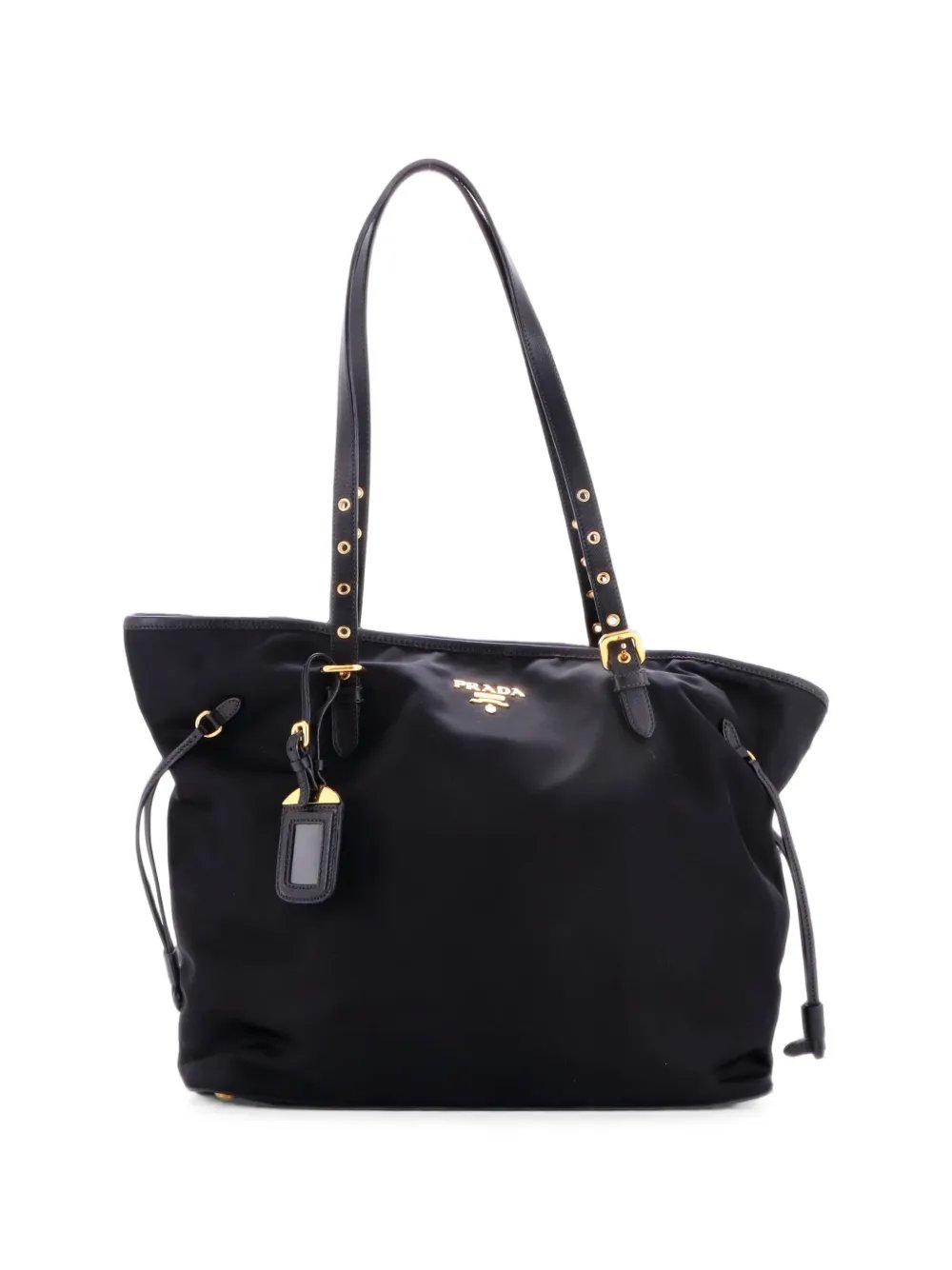 Belted Tessuto and Leather Medium tote bag