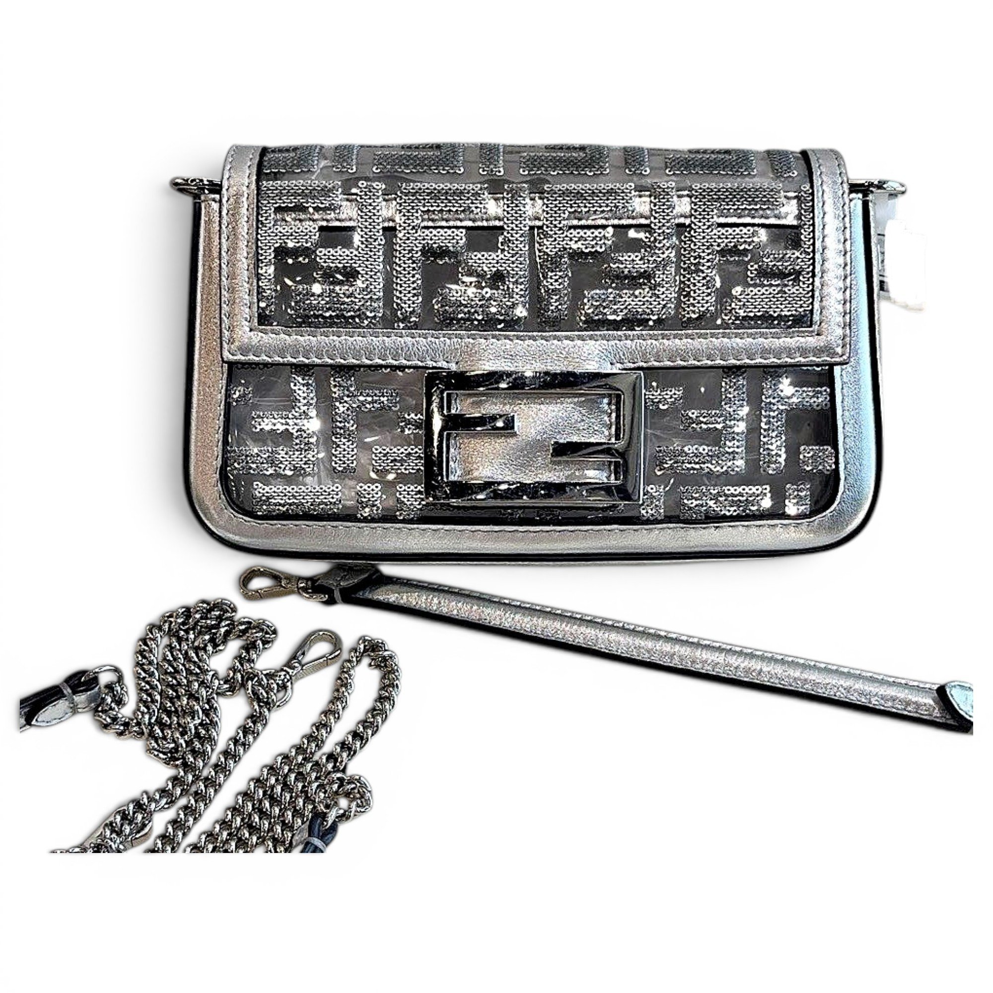 Baguette glitter handbag