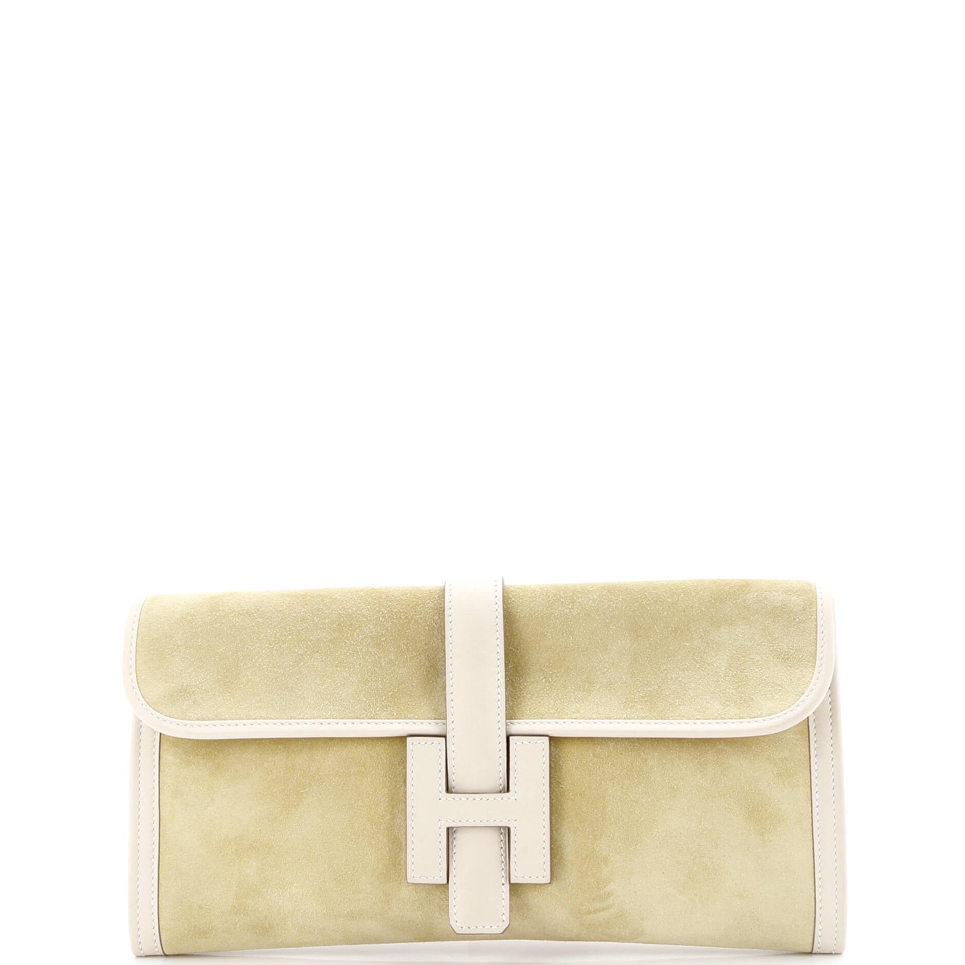 Hermes Jige Elan Clutch Doblis Suede 29