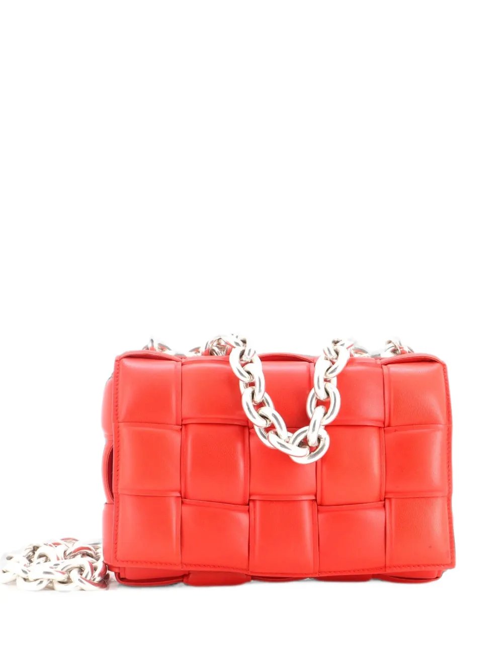 Cassette Chain Padded Maxi Intrecciato Leather crossbody bag